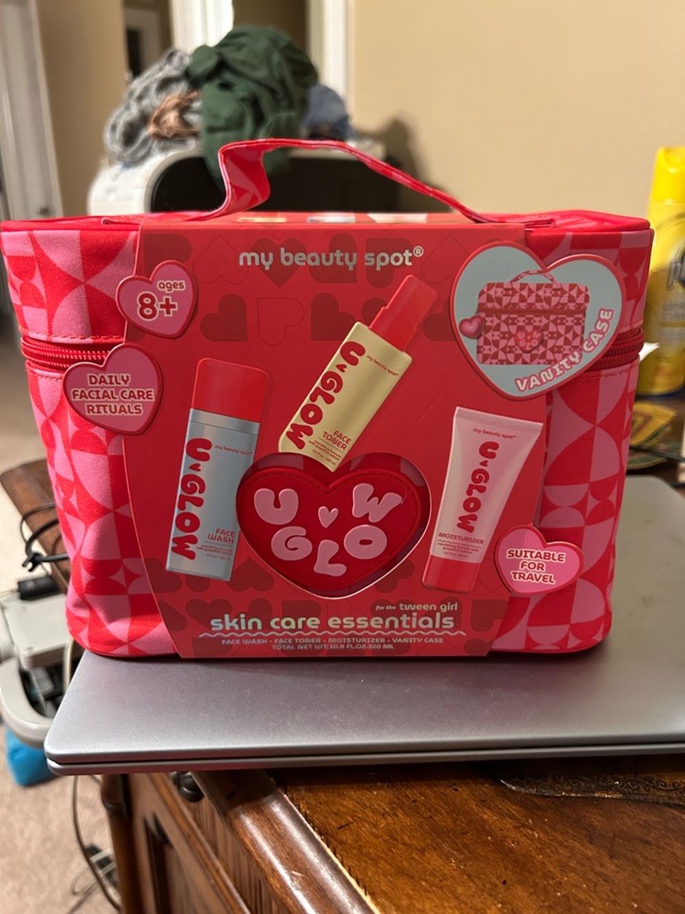 My Beauty Spot U Glow Skin Care Essentials Travel Case - Pink/Red